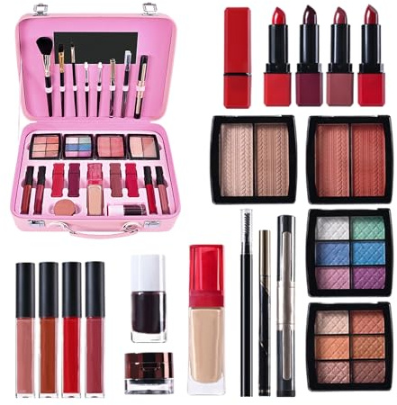 Schmink-Set Für Frauen Tragbare Kosmetik-Palette | Tragbares Langanhaltendes Damen Make-up Set Für Damen, Mütter, Freundinnen Und Bühnenauftritt
