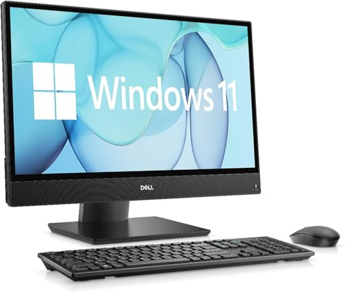 Dell OptiPlex 3280 All-in-One Desktop PC FHD (1920 x 1080) Desktop Computer, Intel Core i3-10100, 8 GB RAM, 256 GB SSD, HDMI, US QWERTY-Tastatur, Win11 Pro (renoviert)