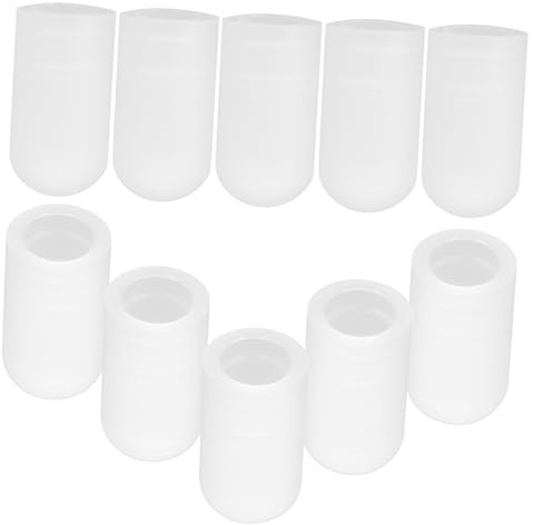 VINTORKY 10 Embouts de Baguettes de Batterie en Silicone Blanc, Lot de 10 Pièces, Protection de Tête de Baguette Légère et Silencieuse, Accessoire pour Sourdine de Batterie, Entraînement