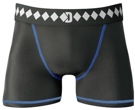 Diamond MMA Youth Boys' Compression Shorts with Built-in Jock Strap Supporter with Athletic Cup Pocket for Sports, Medium Black