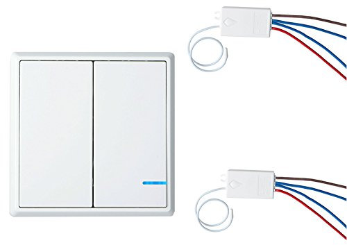 nineleaf Wireless Leuchten Schalter Kit, keine Verkabelung keine WIFI erforderlich, Wand Fernbedienung Schalter für Geräte auf/aus, vermeiden Jagen Wand für Kabel