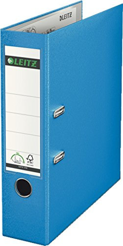 Leitz Qualitäts-Ordner Plastik-Cover 180°A4 (A4-80mm, 1 Stück/hellblau)
