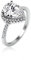 Uloveido 925 Sterling Silber Teardrop Ringe für Frauen, Tear Drop Ring, Verlobungsringe für Damen mit weißem Zirkonia Ehering Weißes Gold Überzug Größe 52 (16,6) JZ116