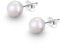 Gold Gala Perlen Ohrringe Damen 925 Sterling Silber Nickelfrei (8 mm)