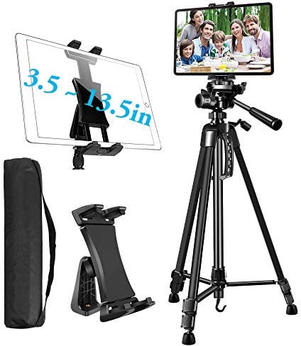Tablet IPad Stativ Ständer Halterung 152,4 cm höhenverstellbar für iPad Pro Air Mini 12,9 11 10,5 Surface Galaxy, 3,5 bis 13,5 Zoll iPhone Tablet