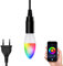 ledscom.de Textilkabel LEHA mit Stecker und Schalter, schwarz, 3 m, inkl. Smart Home RGBW E14 LED Lampe, 4,925W, 572lm