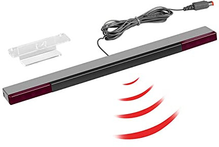 SZYSDUK Wired Sensor Bar, Game Wired Infrared Receiver IR Signal Ray Motion Sensor Slim Bar/Receiver with Stand for Nintendo Wii Consoles