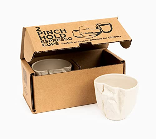 ma3t Stoneware Espresso Cup, 2 Count (Pack of 1), Cream, 3.38 Fluid Ounces