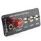 CENPEK Panel de Interruptor de Encendido DC 12 V, Interruptor de botón de Arranque de Motor de Coche de Fibra de Carbono, Palanca LED 5 en 1 para Coche de Carreras