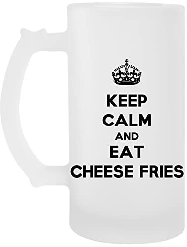 Keep Calm And Eat Cheese Fries Transparent Bier Becher Beer Mug