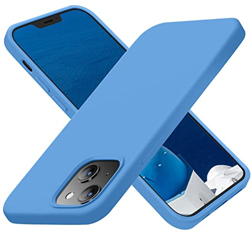 Cordking Designed for iPhone 13 Case, Designed for iPhone 14 Case, Silicone Ultra Slim Shockproof Protective Phone Case with [Soft Anti-Scratch Microfiber Lining], 6.1 inch, Blue