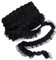 PandaHall Satin-Organza-Spitzenborte, 2-lagig, gerafft, Chiffonband, 4,8 cm, schwarz, plissierte Einfassung, Stoff zum Nähen, bestickte Applikation, Hochzeit, Party, Dekoration, 21,8 m