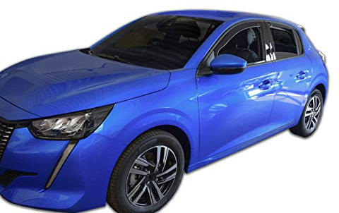 J&J Automotive | Deflettori D'Aria Antiturbo Per Corsa Fdal 2019, Set di 4 Pz, Nero, Antivento, Antipioggia, Fume' Oscurati