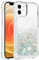 KBIKO-zxl Clear Case Compatible with iPhone 12 Phone Case TPU Cover Glitter Liquid Case for iPhone 12, Transparent Sequin Back Case for iPhone 12.Silver YBL