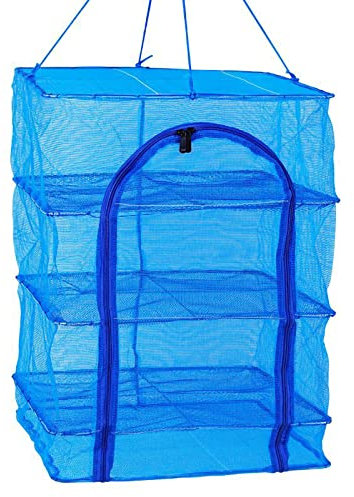 Akozon - Red de secado para pescados, rejilla plegable de malla para secadora plegable, hierbas secas, verduras, frutas