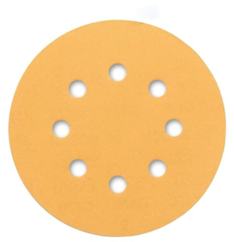 Starcke Sanding Discs - 125mm Hook & Loop, 8 Holes, 5 Orbital Pads for Precision Sanding Pack of 10 (500 Grit)