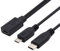 NFHK Câble de charge répartiteur USB-C femelle vers USB-C USB 3.1 et micro USB mâle