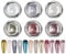 BISHENGYF 6Pcs Chrome Nail Powder: 【Metallic Mirror Glitter Holo Effect】Rose Gold Chrome Nail Powder for Gel Polish Aurora Iridescent Pearlescent Nail Chrome Powders for Nails Salon DIY