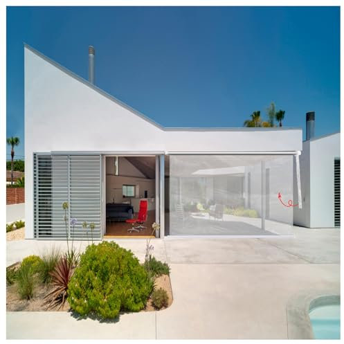 Rollo Wasserdichter Pergola-Patio-Lift-Vorhang for Den Außenbereich, Jalousien Multifunktionale Transparente Vorhänge, wasserdichte Im Freien, Sonnenschirm-Rollo ( Size : W130xH350cm/W51.1xH137.7in )