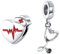 Amuefer Stethoscop & Nurse Heartbeating Charms für Armbänder 925 Sterling Silber Anhänger für Halsketten Geburtstag Weihnachten Schmuck Geschenke für Frauen-2 Stück