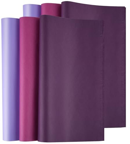 Bouiexye 120 Blätter Lila Seidenpapier für Geschenktüten 50 x 37cm Seidenpapier Bulk Weihnachten seidenpapier verpackungsmaterial für Geschenkpapier Füller Blumen Geburtsta Hochzeit Dekor