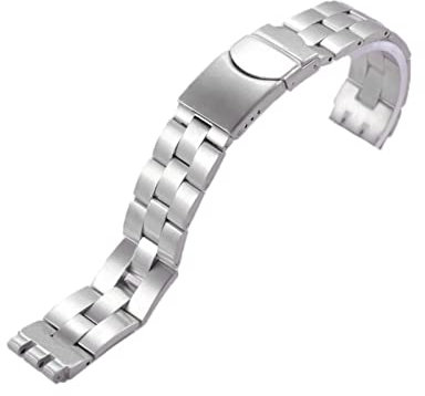 EDVENA Ansehen Zubehör kompatibel mit dem Swatch Ycs yas ygs irony Riemen Silber Massive Edelstahl Watchband Männer/Frauen Metallarmband Stock (Color : 22mm-20mm(1))