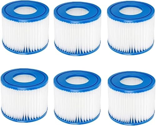 YanBan Filtre de Piscine Compatible avec PureSpa Type S1 la Cartouche de Filtre de Pompe à Cartouche de Rechange, Paquet de 6 filtres de piscines à Source Chaude (4,2 x 2,8 Pouces)