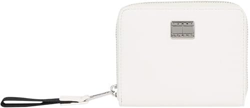 Tommy Jeans Portefeuille Femme American Cool avec Fermeture Éclair, Beige (Ancient White), Taille Unique