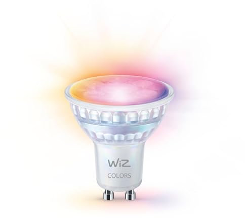 WiZ Tunable White and Color LED Spot GU10 1-er Pack (345 lm), 50 W Glas Spot mit 16 Mio. Farben oder warm- bis kaltweißem dimmbarem Licht, smarte Lichtsteuerung über WLAN per Stimme/App