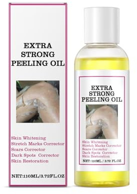 Yellow Peeling Oil, Peeling-Öl Für Dunkle Haut, Extra Starkes Peelingöl, Exfolierende Lösung Für Den Körper Aufhellende Hornhaut, Ellbogen, Knie, Finger