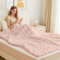 ORINOVA Bubble Decke Kuscheldecke Flauschig Rosa 230x230 cm Kunstfell Sofadecke Kuschelig Kuschelweich Wohndecke Plüschdecke Schlafzimmer Fleecedecke
