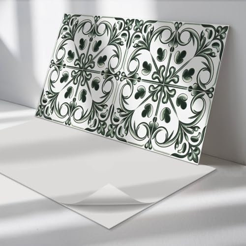 Pannelli Decorativi 120x60 cm Cucina Autoadesivo Fondo Protettivo Facile da Pulire Design Durevole Aspetto Moderno Impermeabile Paraspruzzi - Modello vegetale in piastrella