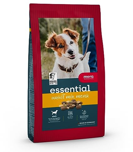 MERA Essential Univit Mix 2kg Hundefutter trocken mit viel Omega-3 & 6 | Alleinfutter - gesunde, ausgewogene Rezeptur mit natürlichen Zutaten, unterstützt Haut & Fell, für alle Rassen geeignet