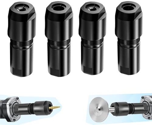 Winkelschleifer auf Schneidschleifer, Adapter, 3 mm & 6 mm Winkelschleifer auf gerades Bohrfutter-Adapter (5/8-11 Dornen), robuster Umwandlungsaufsatz zum Schleifen, Polieren und Schnitzen (2 Set)