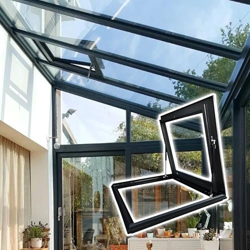Manuelles Oberlicht-Dachfenster mit gehärtetem Glas for den Wintergarten im Dachgeschoss(LxW 50x50cm/19.7x19.7in)