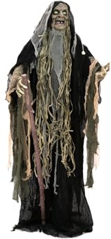 EUROPALMS Halloween Figur Hellxunar | Höllenfürst mit Licht-, Sound-, und Bewegungseffekten