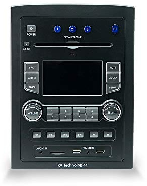 iRV Technology iRV66 AM/FM/CD/DVD/MP3/MP4/USB/SD/HDMI/Digital5.1/Surround Sound/Bluetooth 3 Zonen Wandhalterung RV Radio Stereo mit Kabel Adapter Concertone ZX500/600/690/700, Genesis GT-3.0