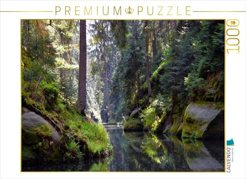 CALVENDO Puzzle Kirnitzschtal im Elbsandsteingebirge 1000 Teile Puzzle quer | Lege-Größe cm Foto-Puzzle für glückliche Stunden