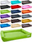 dogsfavorite, Hundebett Starter aus Kunstleder, Hundekissen, Pflegeleicht,110 x 80 cm, Limette