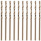 Rennie Tools - Box of 10 x 1.6mm (1/16) HSS Gold Cobalt Jobber Drill Bit Set For Stainless Steel, Hard Metals, Aluminium, Cast Iron, Copper. Twist Drill Bit Sets In A Box. 1.6mm Drill Bit Set