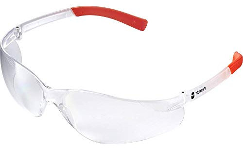 TOOLCRAFT TO-5343213 Schutzbrille Klar, Orange DIN EN 166
