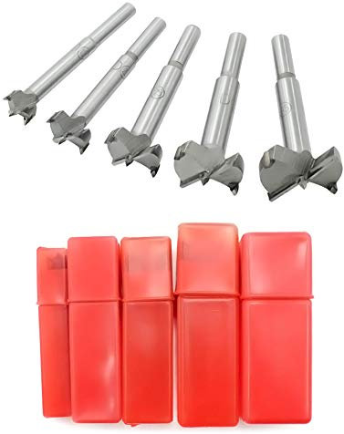 Meichoon HSS Brocas Forstner 15-35mm 5PCS, Taladro de la Carpintería Carbón Saw Avellanadoras Broca Fresadora Madera Hole Conjuntos de perforación de Carburo Cementado DC02B