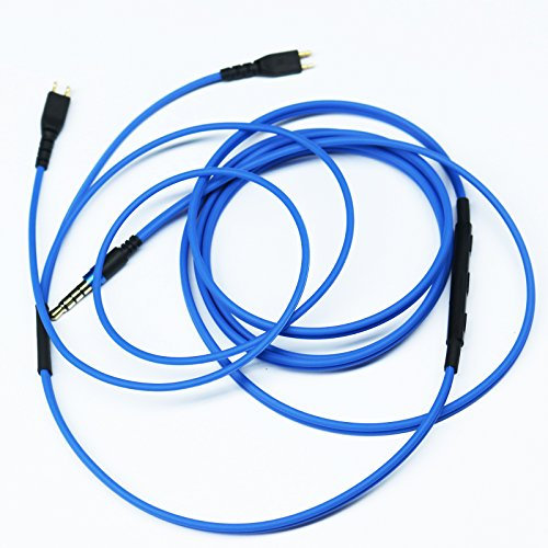 Ersatzkabel kompatibel mit Sennheiser HD25, HD 25-1, HD25-1 II, HD25-13, HD25-C, Amperior-Kopfhörer, Lautstärkeregler und Mikrofon, nur kompatibel mit Apple kompatibel mit iPhone, kompatibel mit iPad