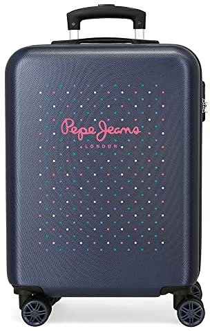 Pepe Jeans Molly Kabinenkoffer Mehrfarbig 38x55x20 cms Hartschalen ABS Kombinationsschloss 34L 2,6Kgs 4 Doppelräder Handgepäck, Metallisch