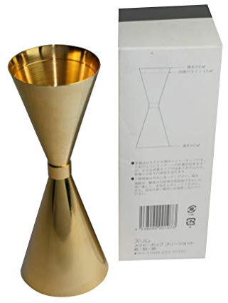Mr Slim Jigger Cocktail-Messbecher für Alkohol, Gold, 60-90 ml, hergestellt in Japan (7 Farben und 3 Größen erhältlich)
