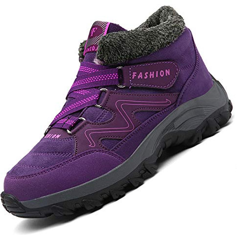 Unitysow Stivali da Neve Donna Uomo Scarpe da Inverno Caldi Pelliccia Scarpe da Neve Stivaletti All'aperto Impermeabili Stivali da Invernali,Viola,37 EU