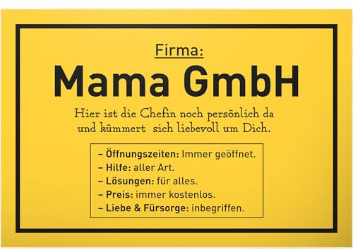 DankeDir! Firma Mama GmbH - Schild - Mutter Geburtstagsgeschenk Mama Geschenk Muttertag - Geburtstag Geschenkidee Karte Weihnachten Glückwunschkarte Muttertagsgeschenk