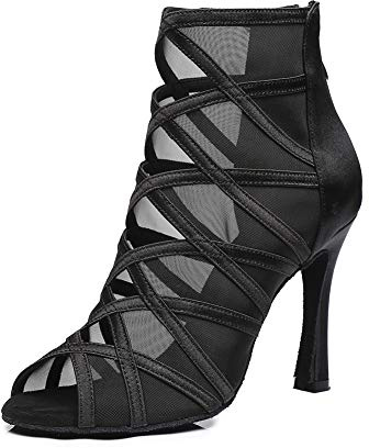 HROYL Stivali da Ballo Latino Donna Scarpe da Ballo da Salon Salsa e Bachata