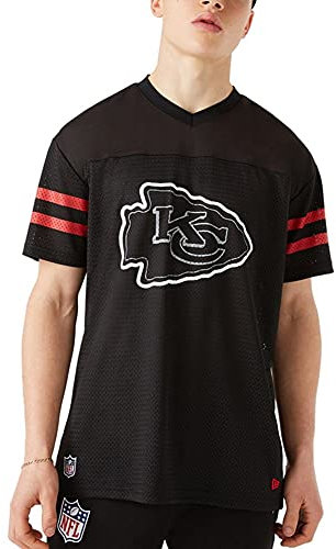 New Era Herren NFL Outline Lgo Ovrszd Tee Kanchi Blkwhi T-Shirt, schwarz, L