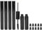 5 Stück leere Mascara Tubes, schwarze Wimpernstab-Flaschen, nachfüllbar für Eyeliner & Creme, DIY Spiral Design Mascara Behälter